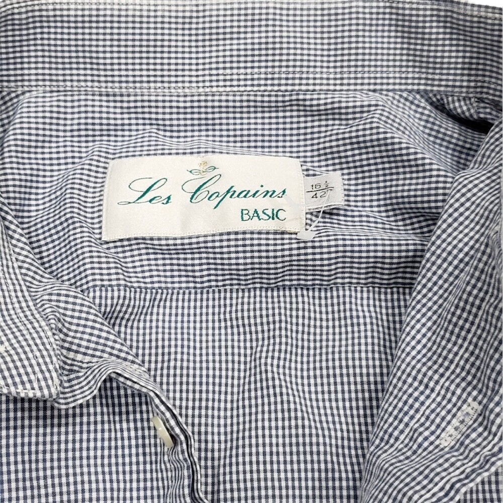 Les Copains Basic Gingham Button Down 16.5 - image 3